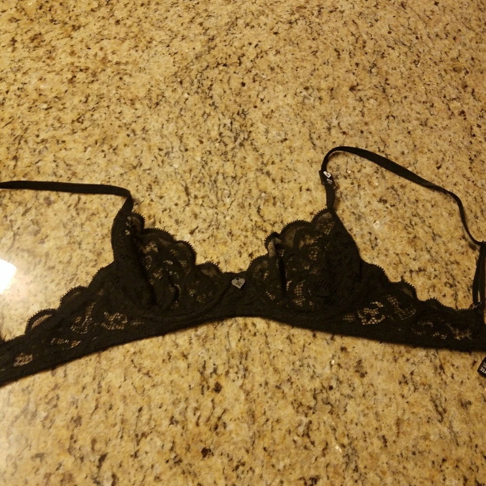 Black lace bra!